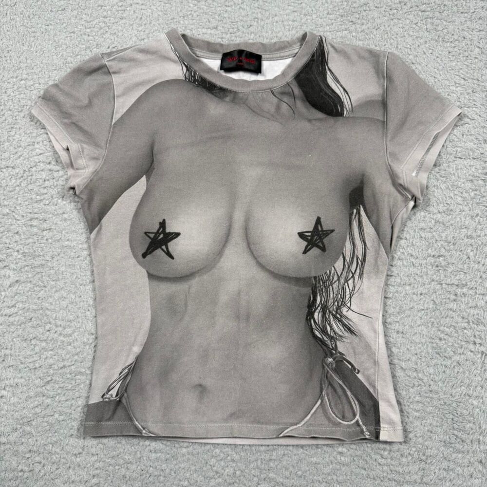 Rare 2000s naked lady baby tee